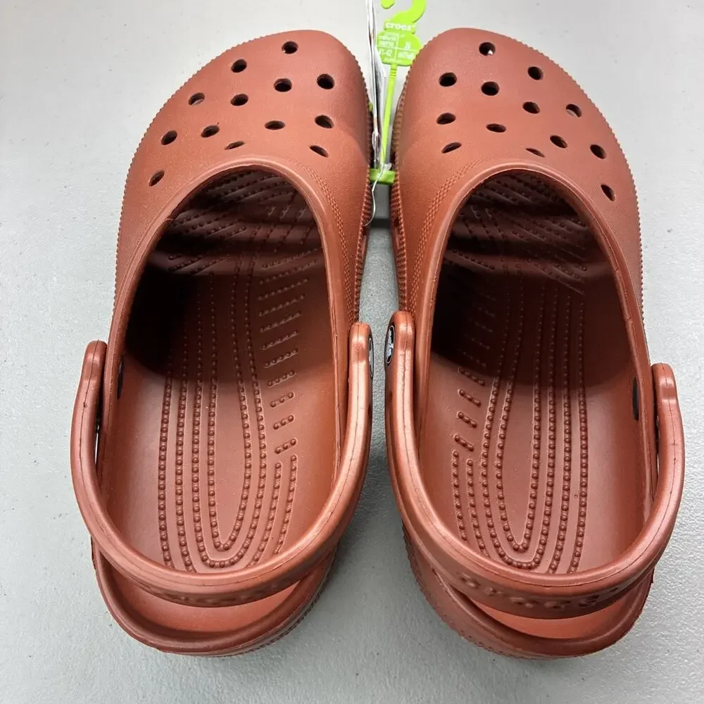 Crocs Men Size 8 Classic Clogs Rust Brown 10001-862 - Brand New!